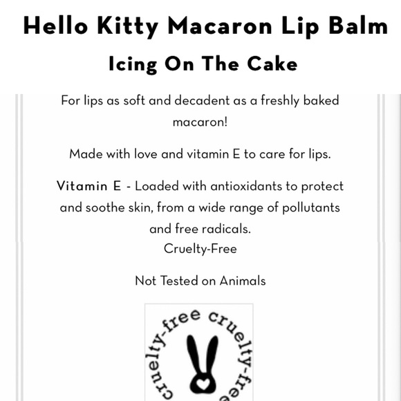 NEW! Limited The Crème Shop Hello Kitty Macaron Lip Balm Set of Two Flavors - Picture 12 of 12